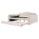 Upholstered Daybed With Storage Armrests, Trundle And Latest Integrated Bluetooth Audio System