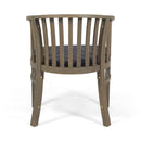 Outdoor Wooden Dining Chairs With Cushions (Set of 2)