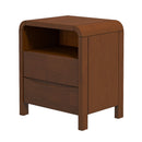 Lionel - Mid-Century Modern Nightstand 2 Drawer - Brown