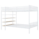Bunk Bed With 5 Tier Shelves
