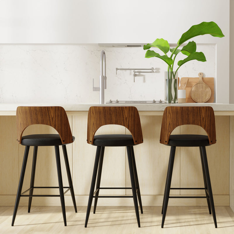 Micah - Counter Height Stool (Set of 2) - Black