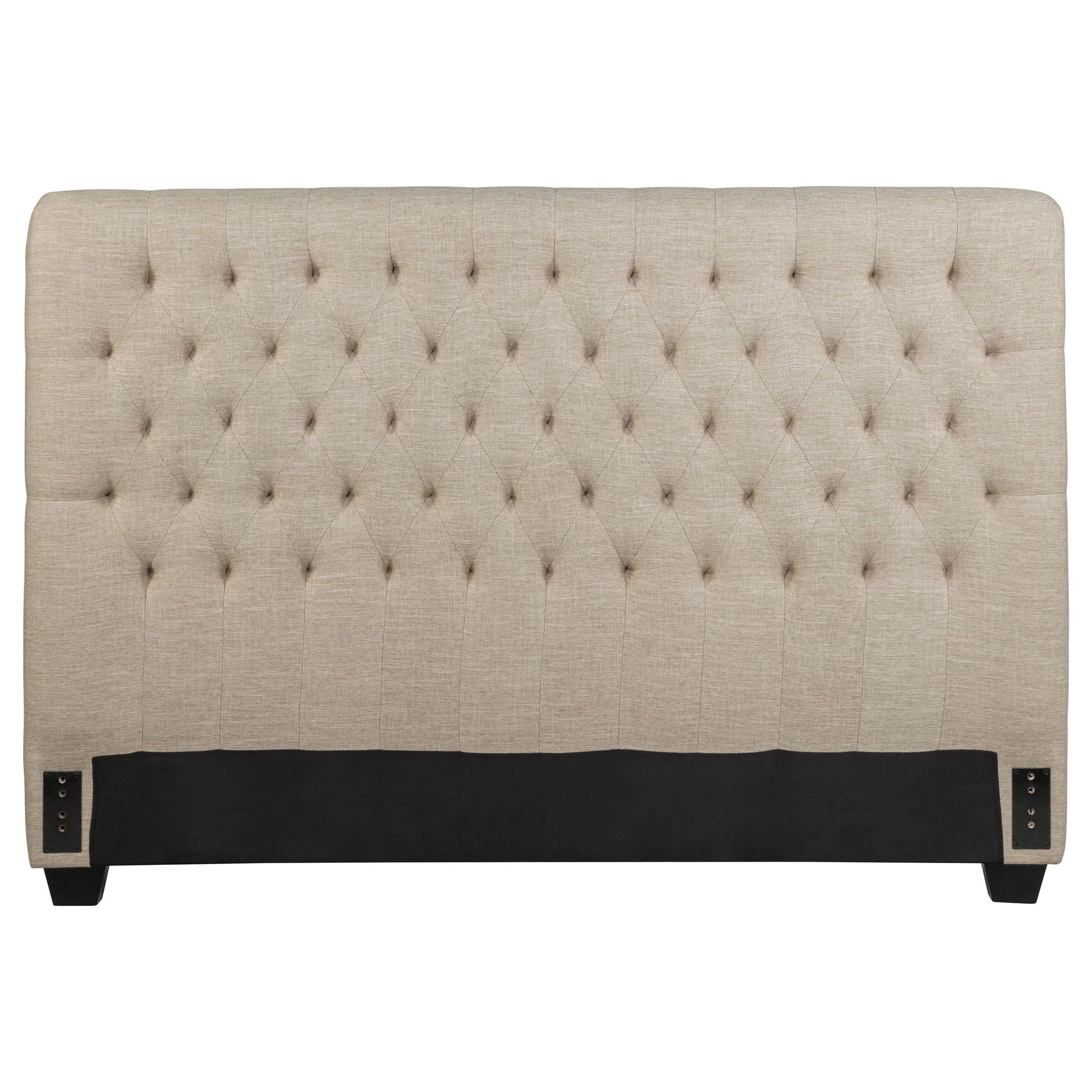 Chloe Upholstered California King Panel Headboard Oatmeal