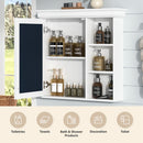 Bathroom Medicine Cabinet With Mirror, Wall Mounted Mirror Cabinet & Storage Organizer, Over The Toilet Storage White Storage Cabinet For Bathroom - White