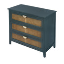 3 Drawer Cabinet, Natural Rattan, American Furniture