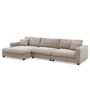 Oversized Sectional L Shaped Cloud Couch With USB Charging Port Cup Holder Deep And Wide Seat Sofa With Chaise Comfy