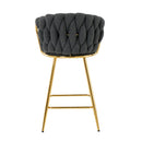 Modern Design High Stool With Plated Legs (Set of 2)