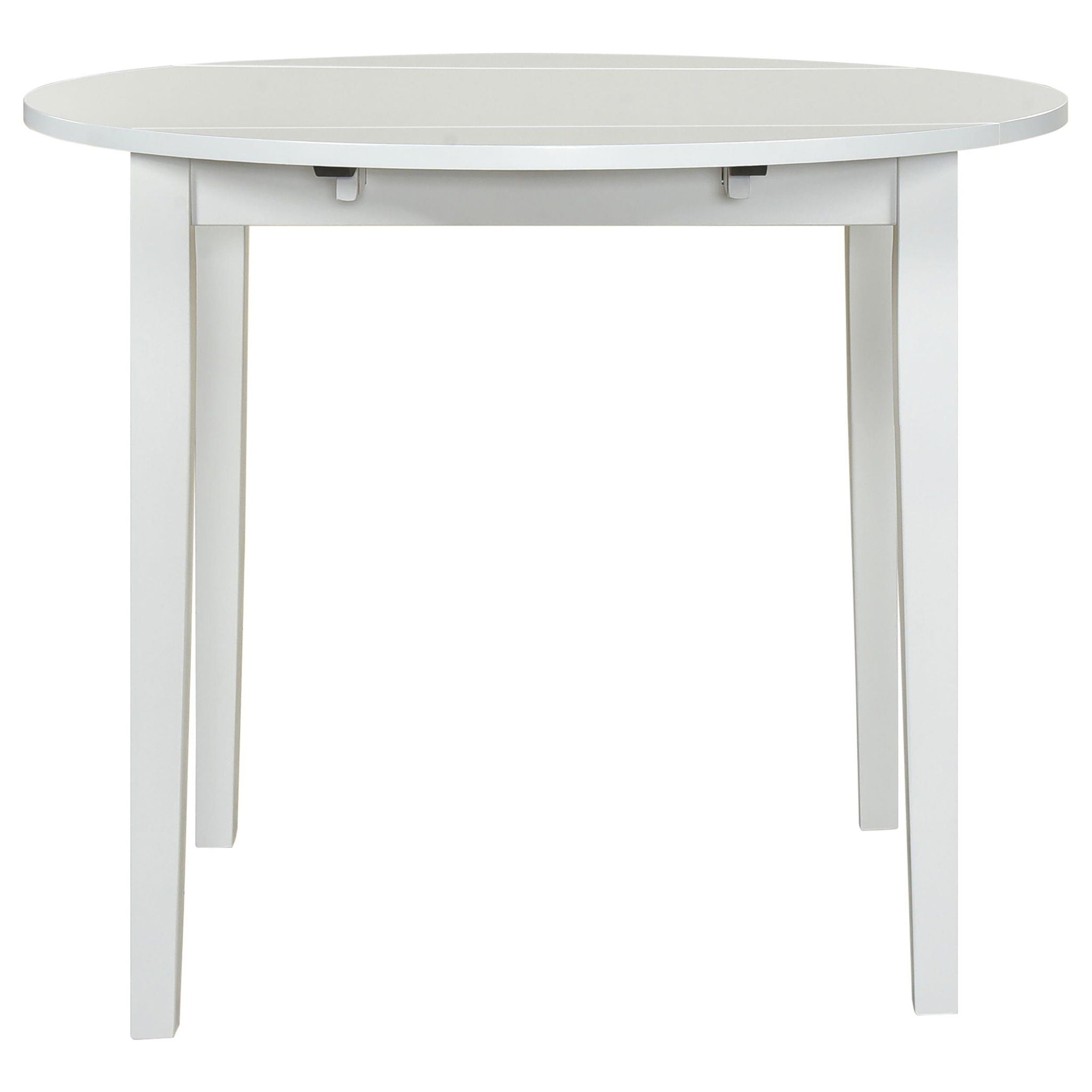 Bucknell 3-piece Round Drop Leaf Dining Table Set White - Atlantic Fine Furniture Melbourne FL