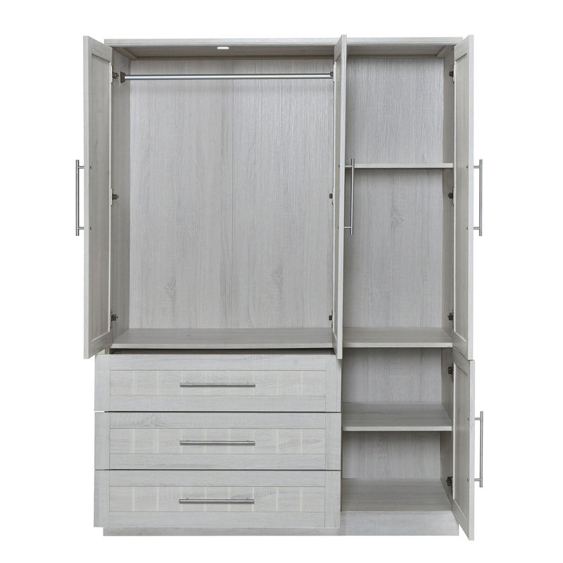 4 Door Wardrobe Armoire With 3 Drawers