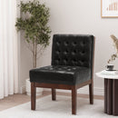 Contemporary Accent Chair With Tufted Waffle Stitch - Black