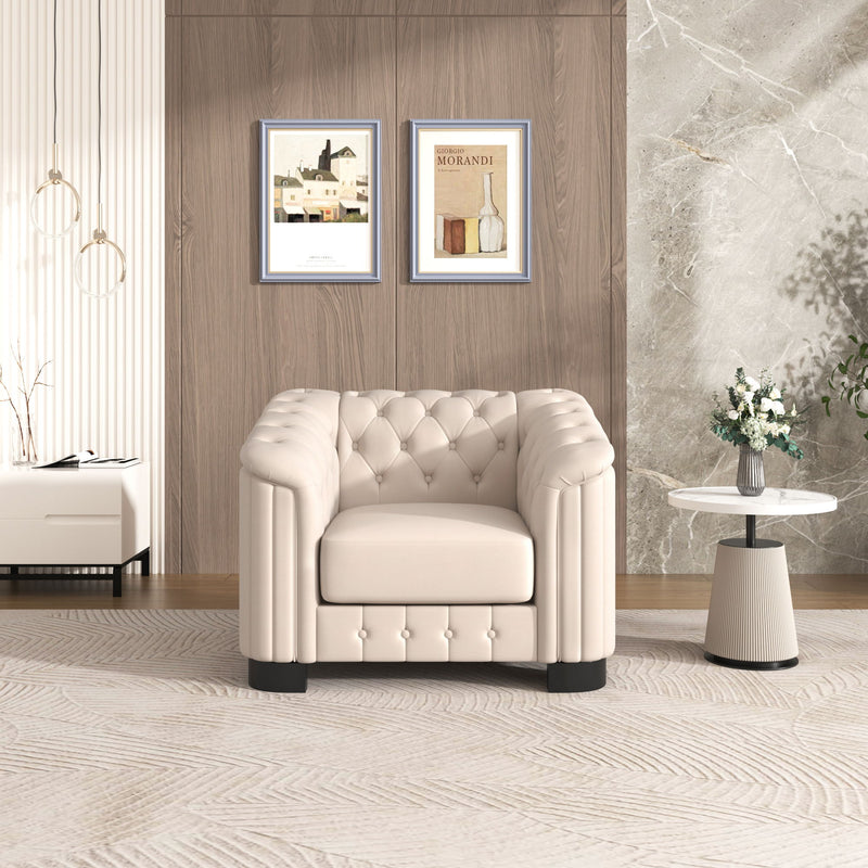 Upholstered Accent Sofa Chair With Removable Cushion