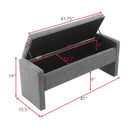 Modern Upholstered Large Bed End Bench With Storage