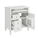 Bathroom Vanity With Top Sink, Modern Bathroom Storage Cabinet With 2 Drawers And A Tip-Out Drawer