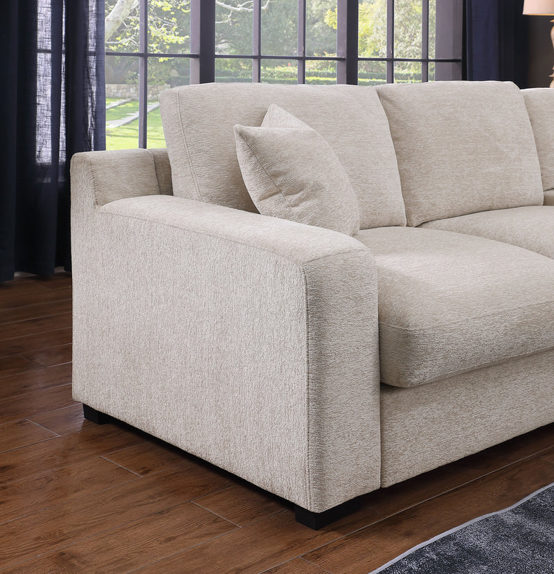 Celine - Chenille Fabric Corner Sectional Sofa With Right-Facing Chaise, Cupholders, And Charging Ports