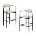 Upholstered Barstools With Back For Kitchen (Set of 2)