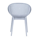 2 Piece Durable Single Chair With Mesh Hollow Out Design
