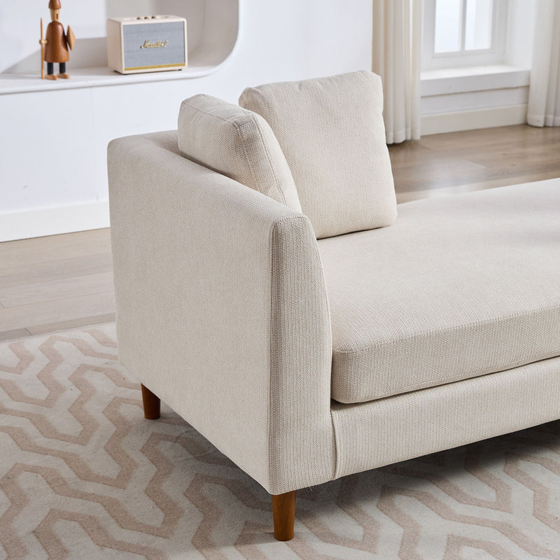Wide Modern Double Sided Upholstered Chaise Lounge