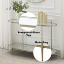 Zaba - Sofa Table - Glass Top & Champagne