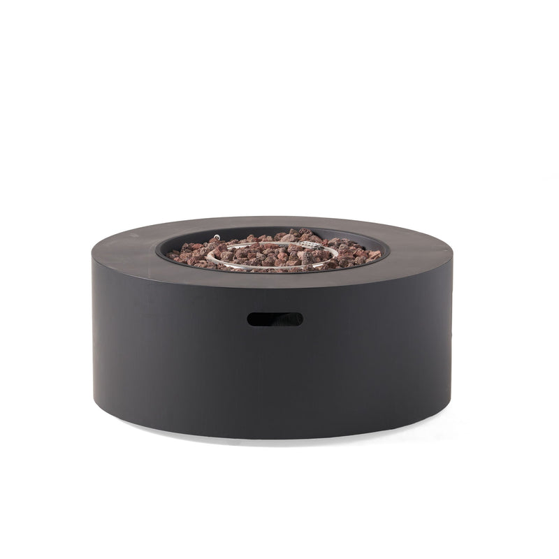 Round Iron Fire Pit With 40,000 Btu
