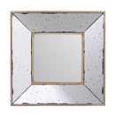 Distressed Accent Mirror, Traditional Style Framed Wall Mirror For Living Room