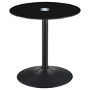 Ganso - Round Metal Coffee Table With Tempered Glass Top