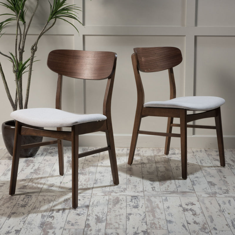 Elegant Fabric Dining Chair With Cushioned Seat