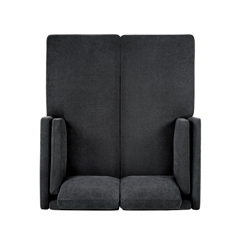 Modern Chaise Lounge With Dual Layer Armrests