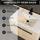 Bathroom Vanity Set With Resin Countertop Sink, 2 Doors