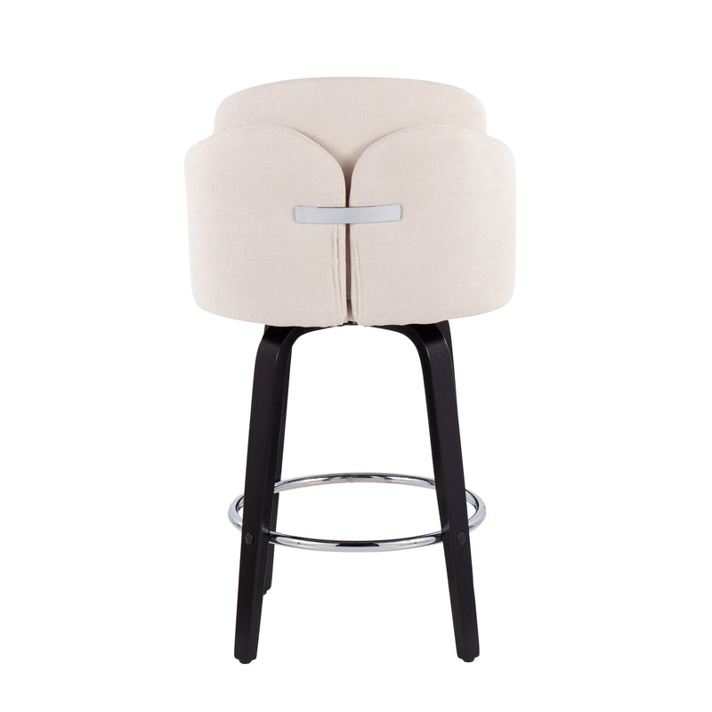 Dahlia - Contemporary Counter Stool Round Footrest (Set of 2)