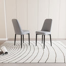 Modern Dining Chair With Cushions And Metal Legs