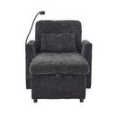 Multifunctional Chenille Recliner Sofa With Storage And Phone Bracket