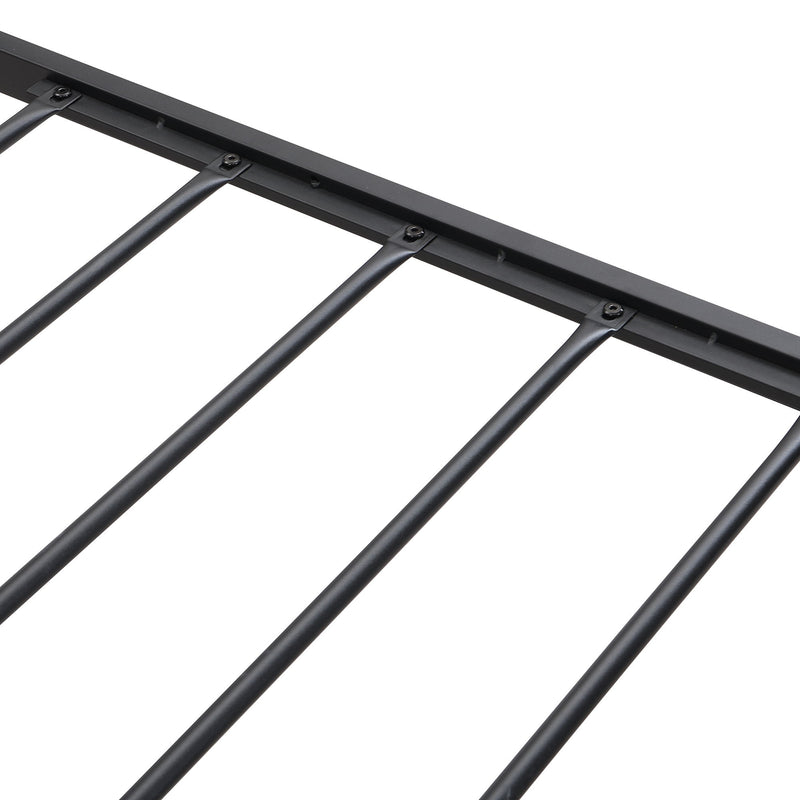 Modern Platform Bed Frame With Upholstered Storage Headboard, USB Ports