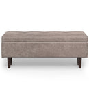 Shay - Large Square Coffee Table Storage Ottoman Mid-Century Style