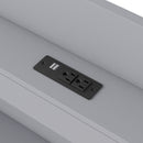 Platform Bed With LED Headboard, Charging Station, Trundle And 2 Drawers