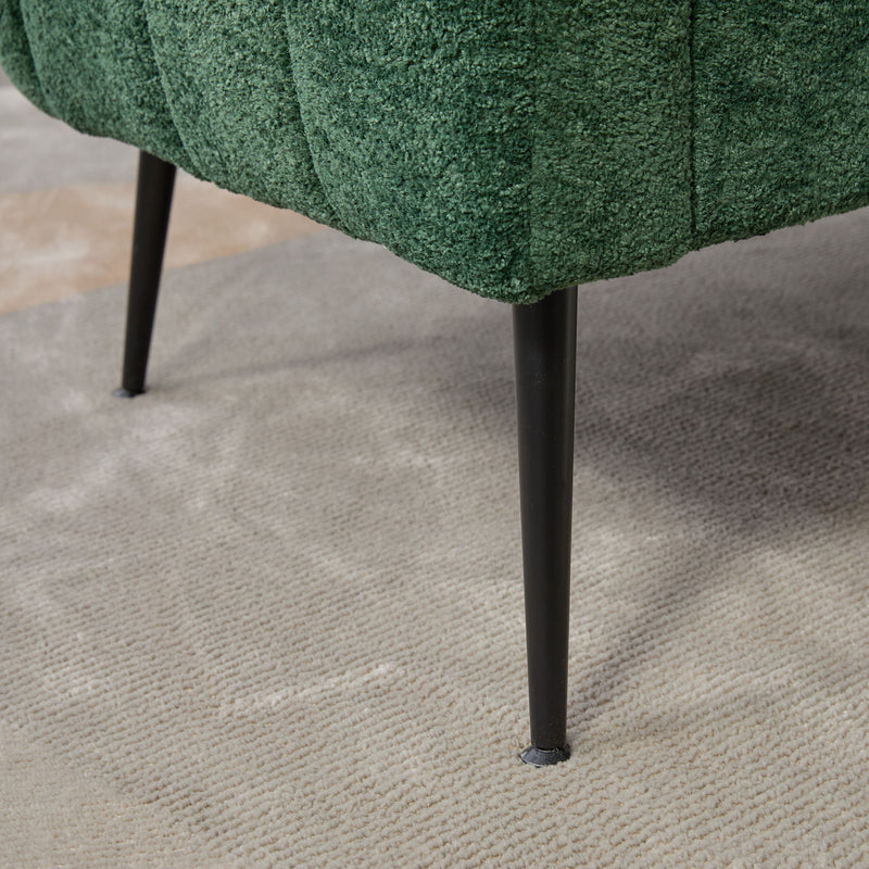 Glam Mini Loveseat, Accent Couch - Green