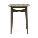 Outdoor Acacia Wood Bar Table With Slat Top