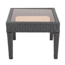 Outdoor Antibes Wicker Side Table, Accent Table - Gray