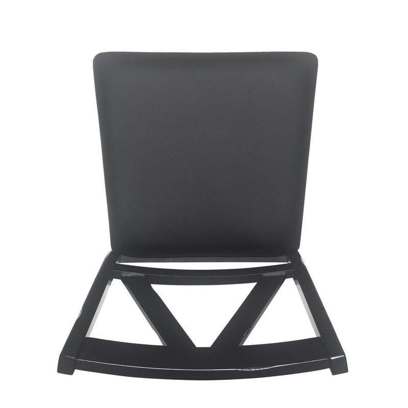 Farmhouse Style Dining Chair With Upholstered Seating - Black