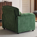 Oversized Reading Armchair With Thick Cushions, High Back Support