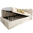 Upholstered Daybed With Metal Slatted Base