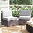 Armless Patio Chair With Cushions