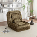 Upholstered Human Dog Bed And Pets, Bean Bag Floor Sofa With Massage Pillow, 5 Adjustable Positions & 2 Soft Pillows