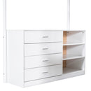 Full Size Teddy FleeceLoft Bed Wood Bed, White