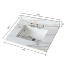 Vanity Top With Undermount Sink And Backsplash, Sintered Stone