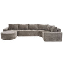 U-Shaped Oversized Modular Cloud Sectional Sofa With Deep Seat For Living Room
