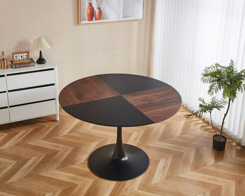 Tulip Round Dining Table, Office Table, Coffee Table - Brown