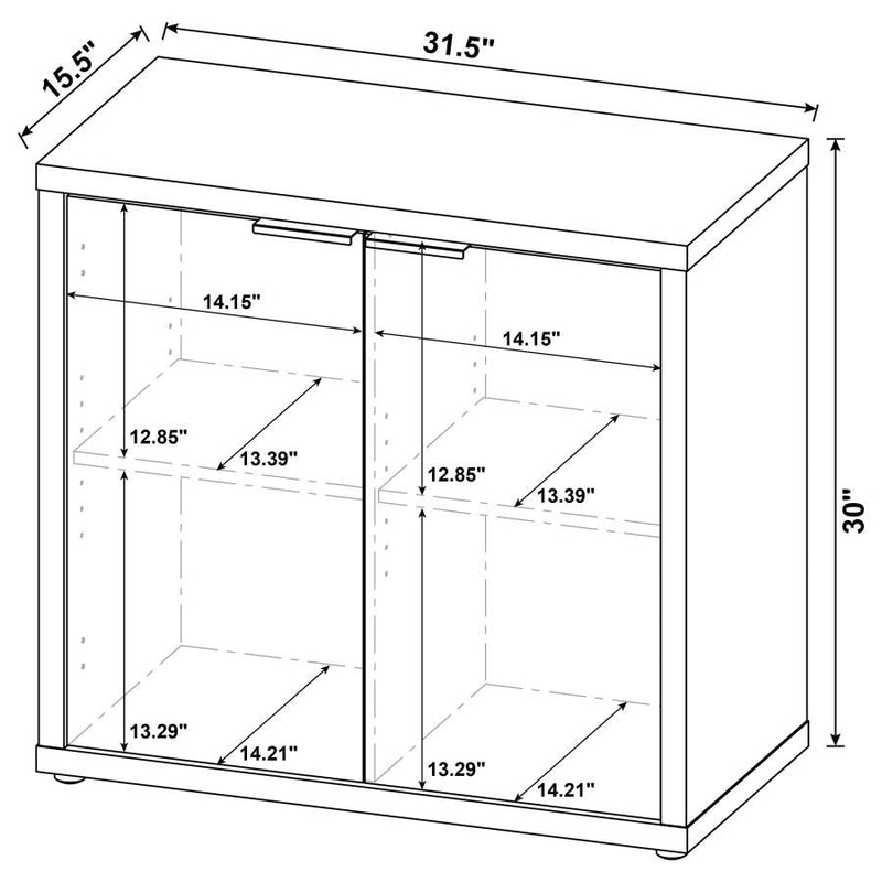 Pepita - 2 Door Engineered Wood Accent Cabinet - Mango Brown