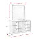 Lindy - Floor Mirror - Glossy White