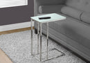 Accent Table, C - Shaped, Tempered Glass, Stylish Design Contemporary & Modern