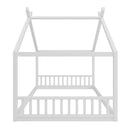 Montessori Style House Bed For Kids, Floor Bed Frame With Headboard And Footboard