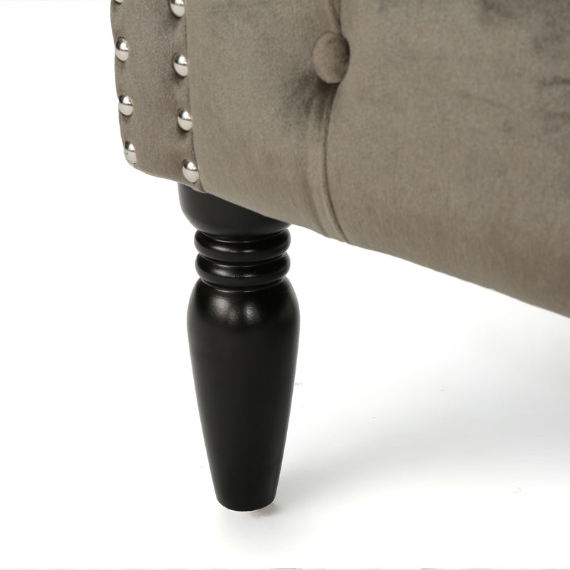 Antique Chesterfield Style Loveseat With Button Tufting